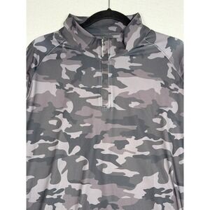 2 Putt Mens Camo 1/4 Zip Long Sleeve Golf Pullover Shirt Size LG